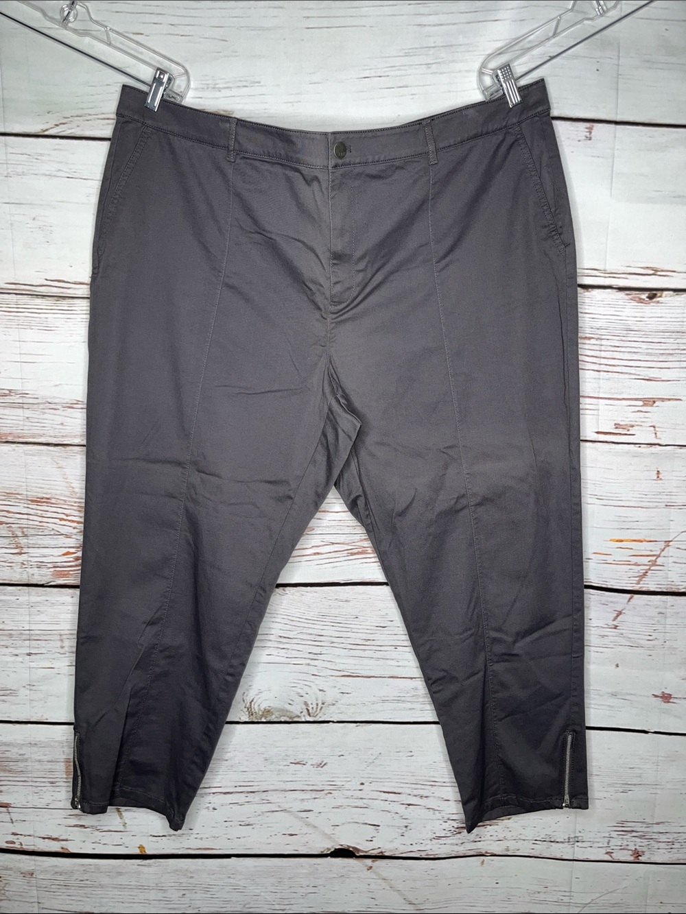 J. Jill Women’s NWT Size 28 Granite Gray Zipper Ankle Pants